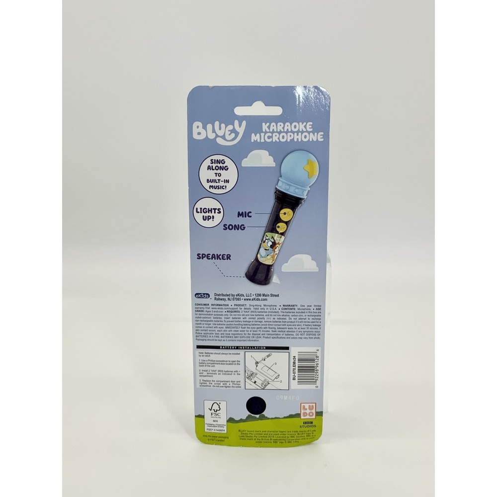 Bluey Karaoke Microphone Ligth Up Gift Idea For Kids 3+ Year Birthday Gift Idea - Picture 2 of 7